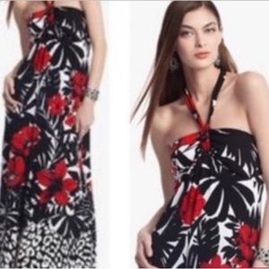 WHBM Floral Halter Dress XS